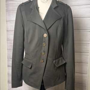 Tribal Olive Green Military Style Jacket Size 10